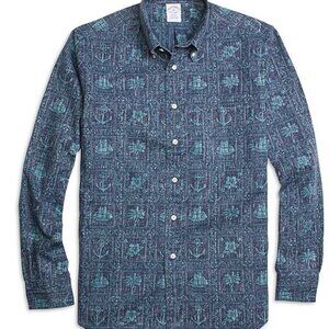 REYN SPOONER X BROOKS BROTHERS Hawaiian Button Down  Size Small